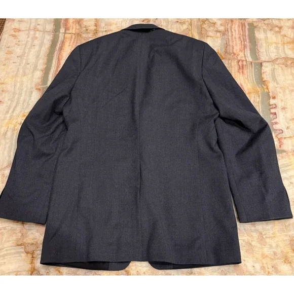 Lauren Ralph Lauren Mens Two Button Sport Coat Charcoal Gray Single Breasted 42R